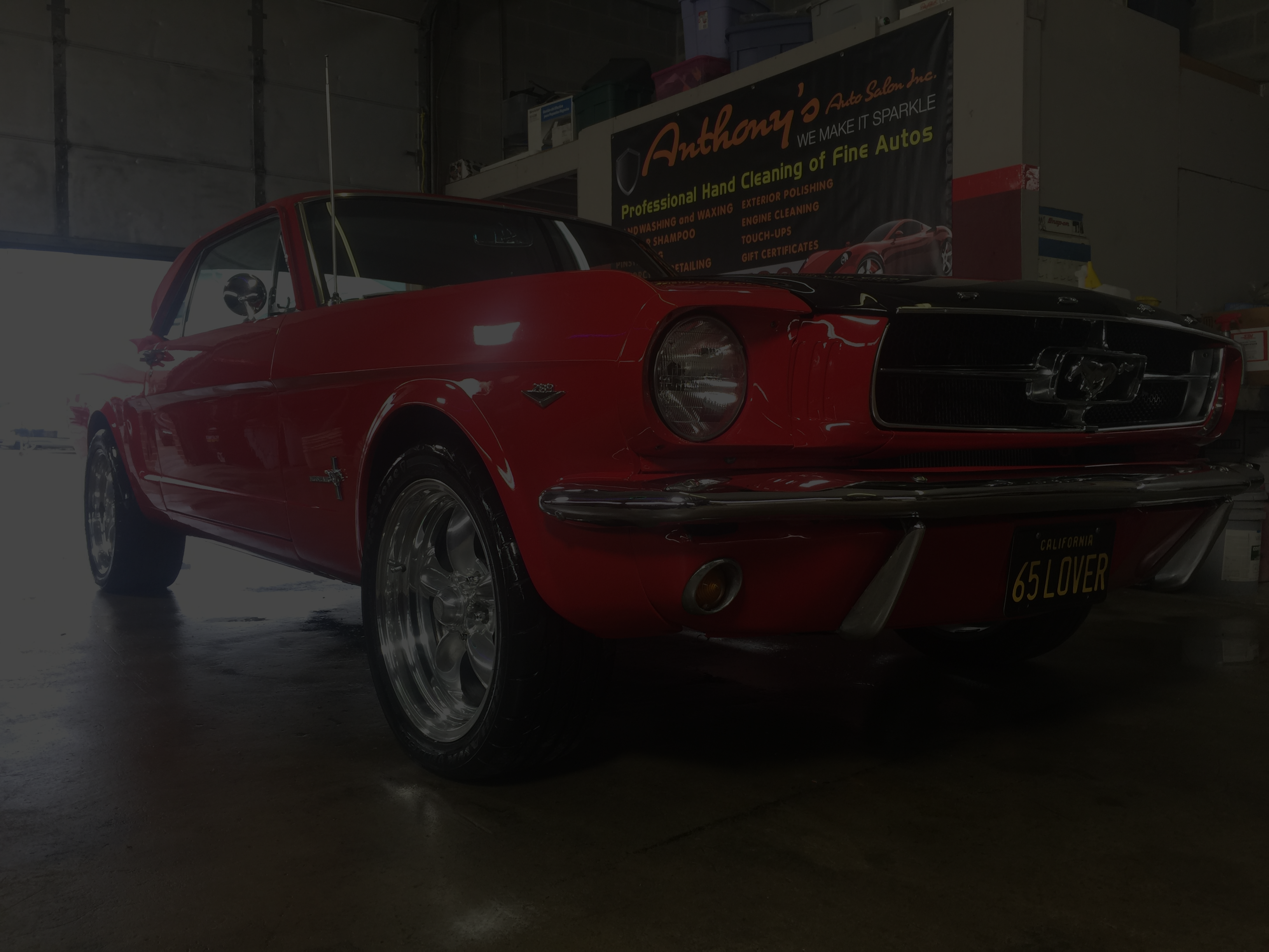 Red Ford Mustang at Anthony’s Auto Salon